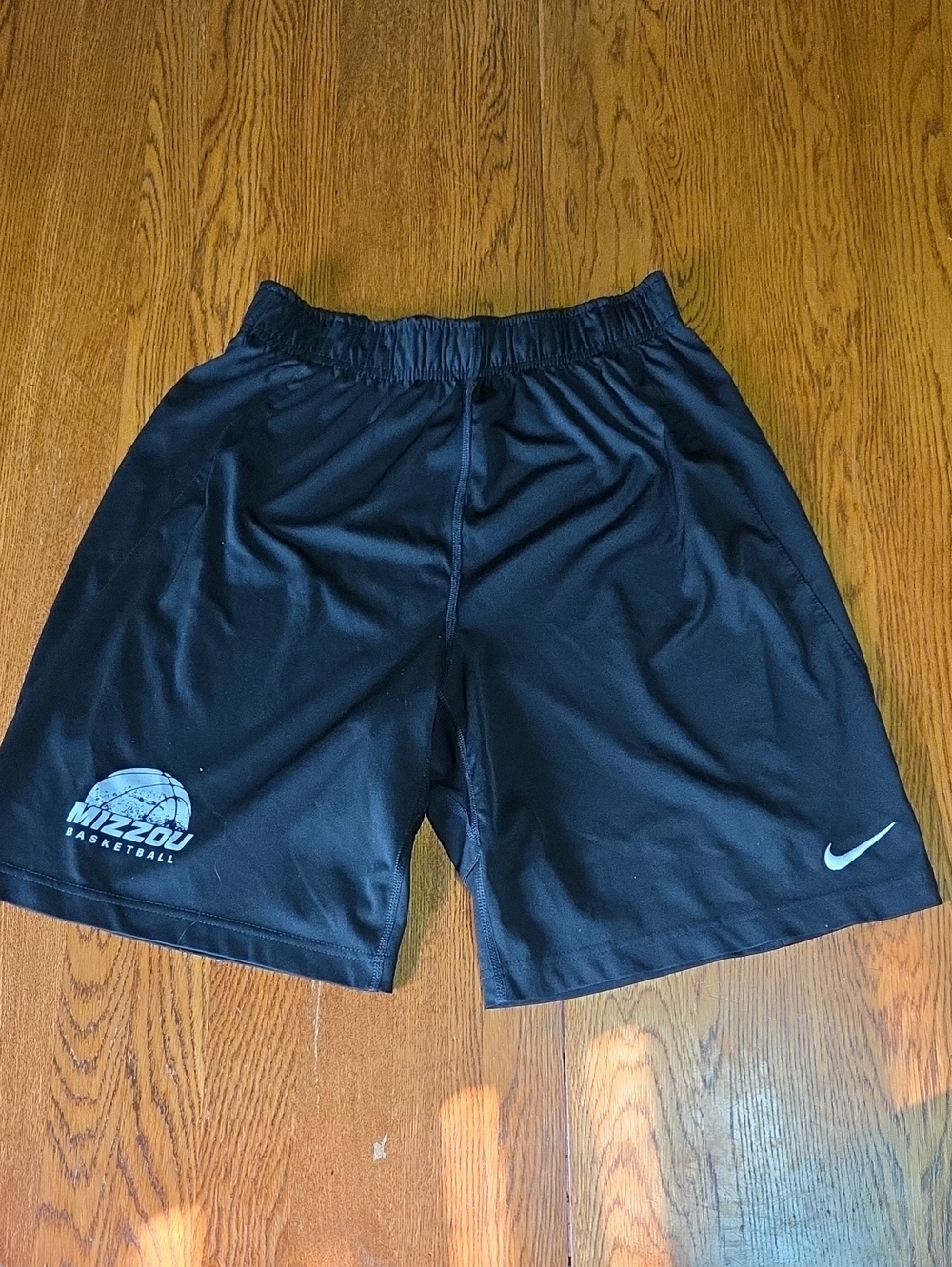 Nike Black Mizzou Basketball Performance Shorts *missing Drawstring*